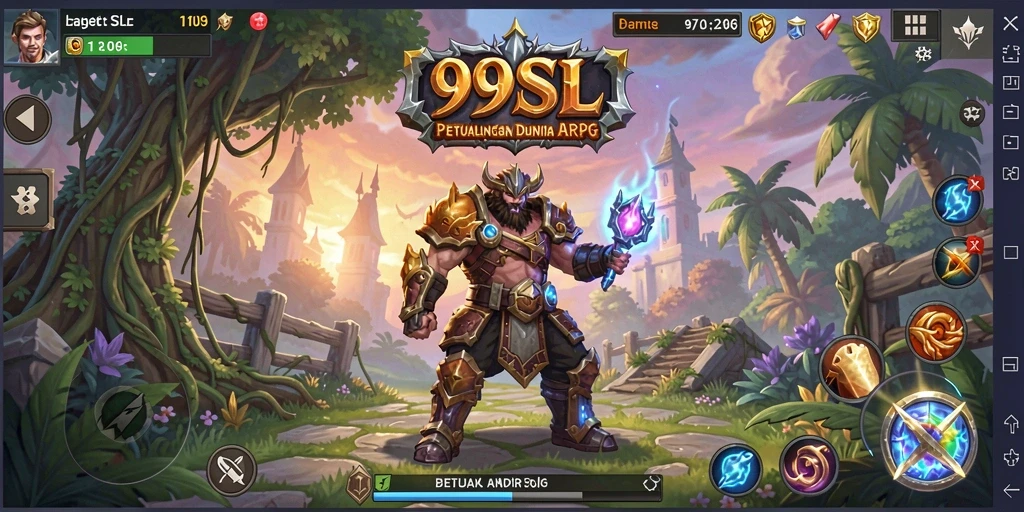 Tampilan menarik dari gameplay ARPG dalam 99SL yang penuh aksi.