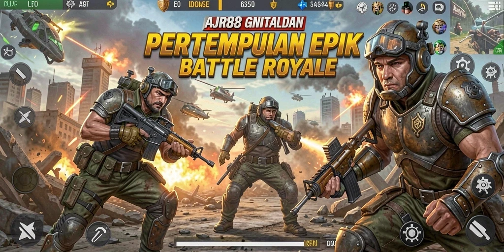 Tampilan seru gameplay AJR88 dalam pertempuran Battle Royale.