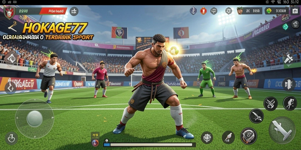 Screenshot HOKAGE77 menampilkan aksi seru dalam permainan olahraga.