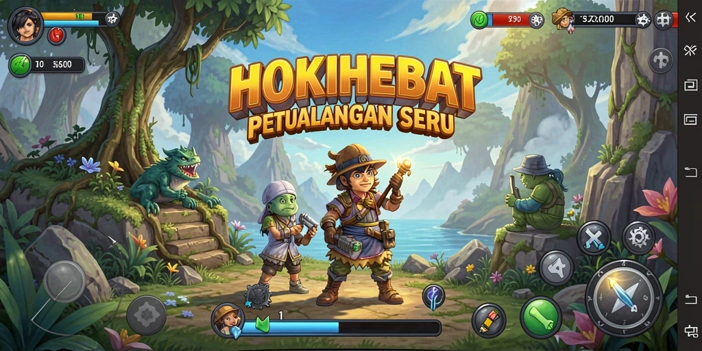 Tampilan gameplay <strong>HOKIHEBAT</strong> yang menakjubkan dalam petualangan seru.