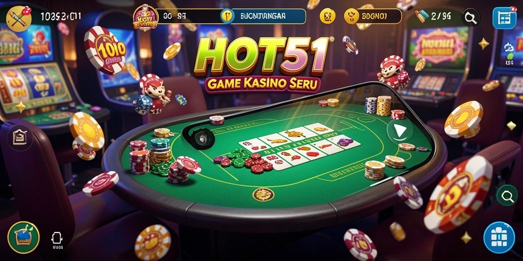 Screenshot HOT51 menampilkan gameplay kasino yang mendebarkan.