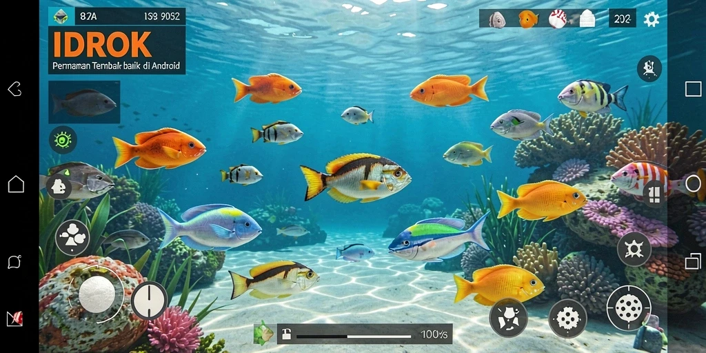 Tampilan menarik dari gameplay Tembak Ikan IDROK.