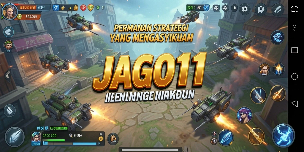 Tampilan screenshot permainan JAGO11 yang menampilkan strategi dan pertempuran.