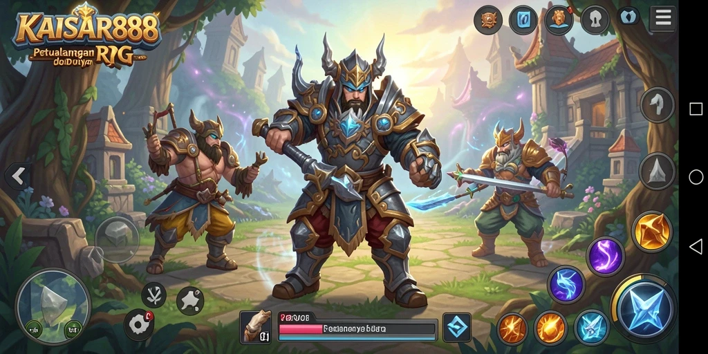 Tampilan gameplay menegangkan di dunia RPG KAISAR888.