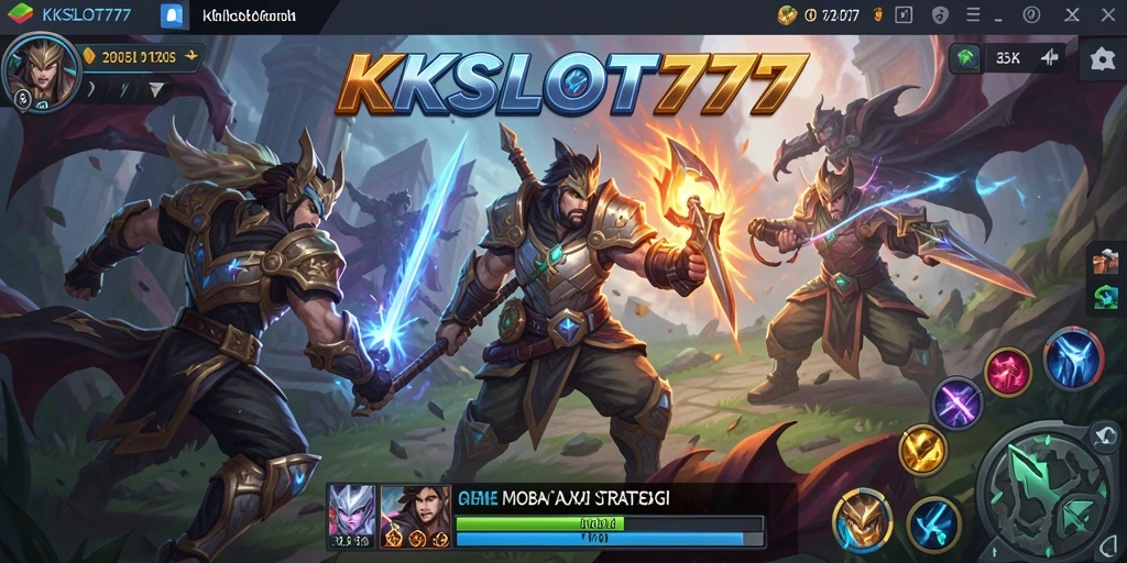 Tampilan gameplay KKSLOT777 dengan aksi pertempuran tim yang mendebarkan.