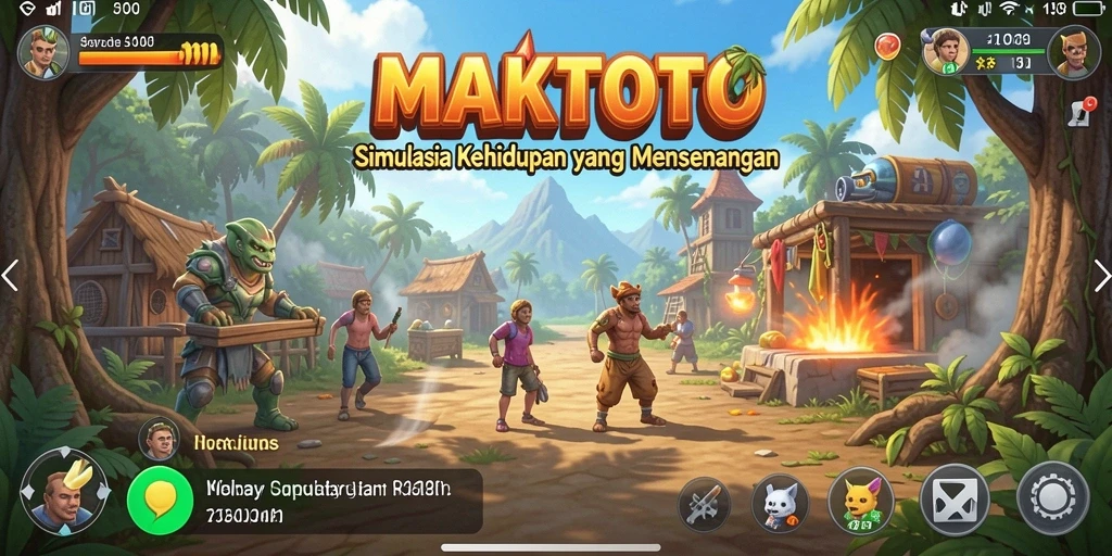 Tampilan grafis yang menarik dari gameplay MAKTOTO.