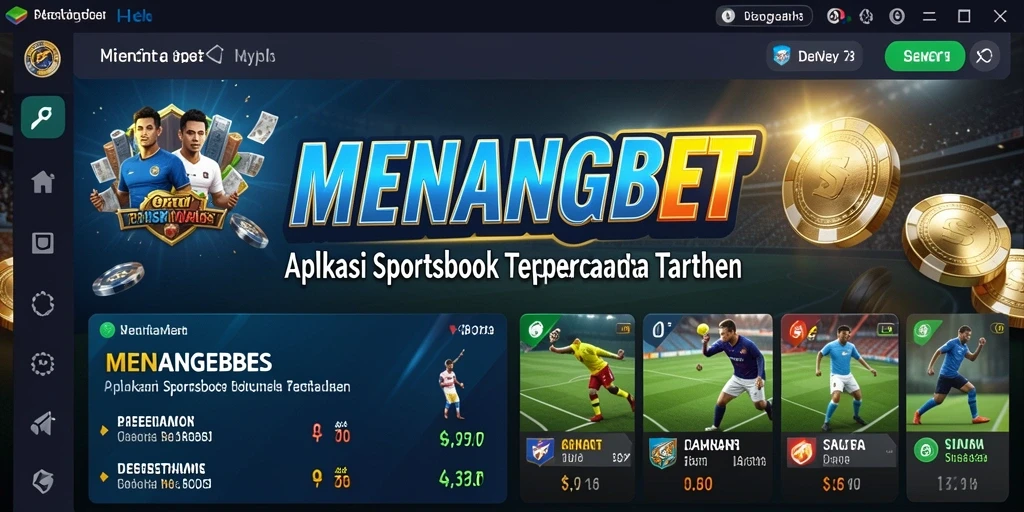 Tampilan utama aplikasi MENANGBET yang menarik dan informatif.