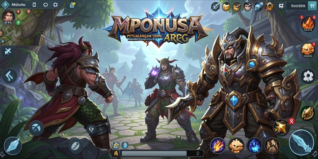 Gambar yang menunjukkan aksi seru dalam gameplay ARPG MPONUSA.
