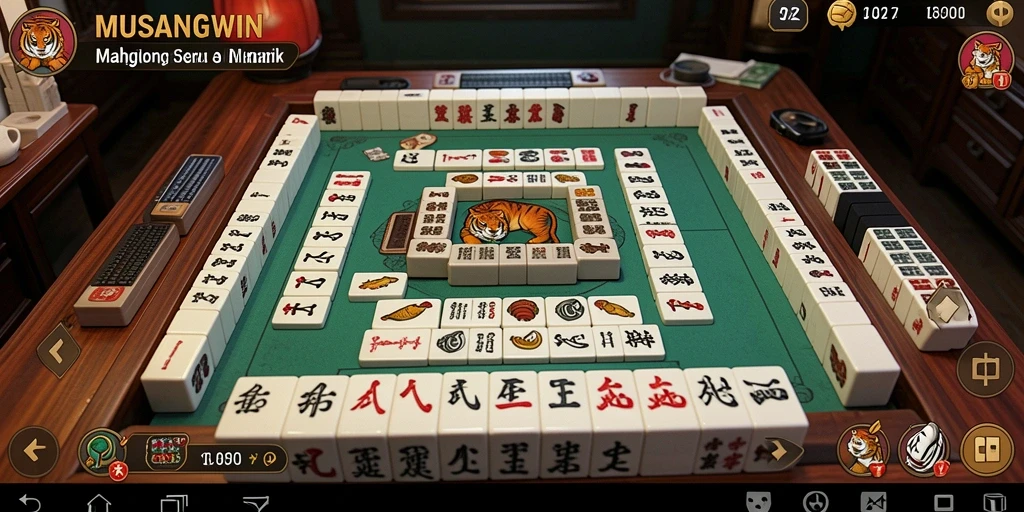 Tampilan gameplay <strong>MUSANGWIN</strong> yang menarik dengan papan Mahjong yang menawan.