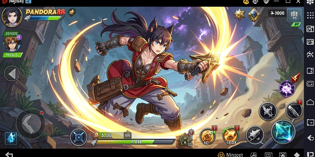 Tampilan screenshot gameplay PANDORA88 yang penuh aksi Anime.