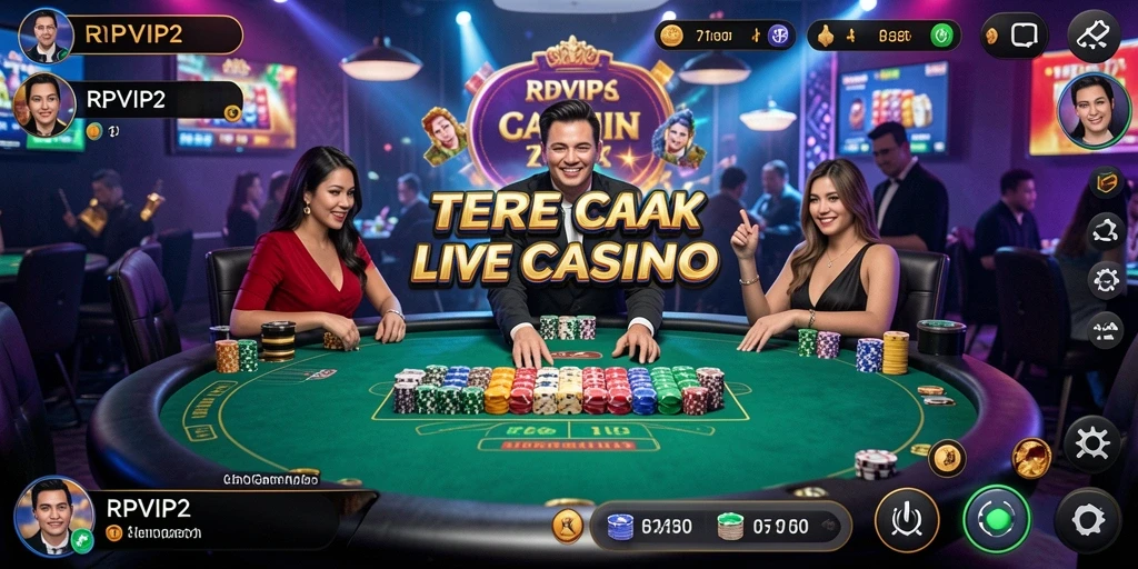 Tampilan gameplay RPVIP2 yang mengasyikkan dalam suasana Live Casino.