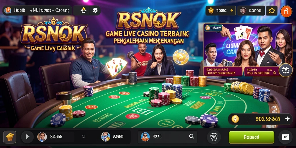 Tampilan gameplay Live Casino RSNOK yang menarik dan interaktif.