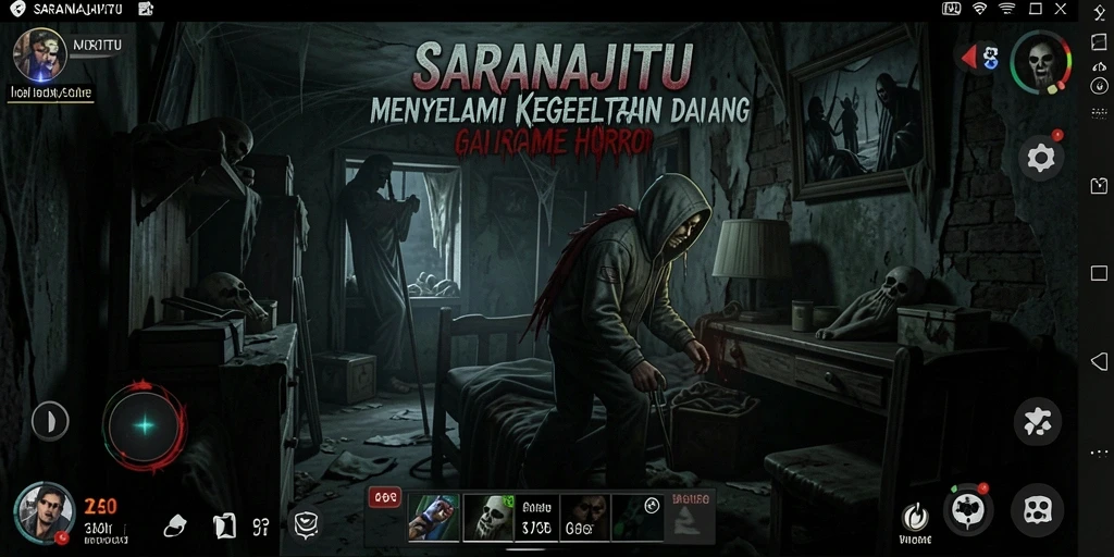Screenshot menampilkan momen menegangkan dalam SARANAJITU.