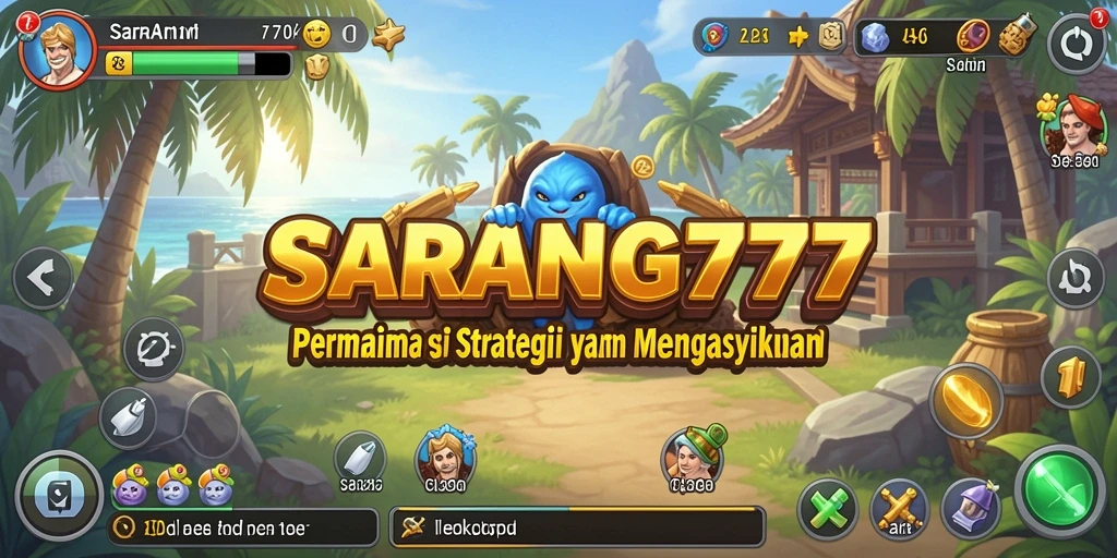 Tangkapan layar gameplay SARANG777 menampilkan aksi strategi yang mendebarkan.