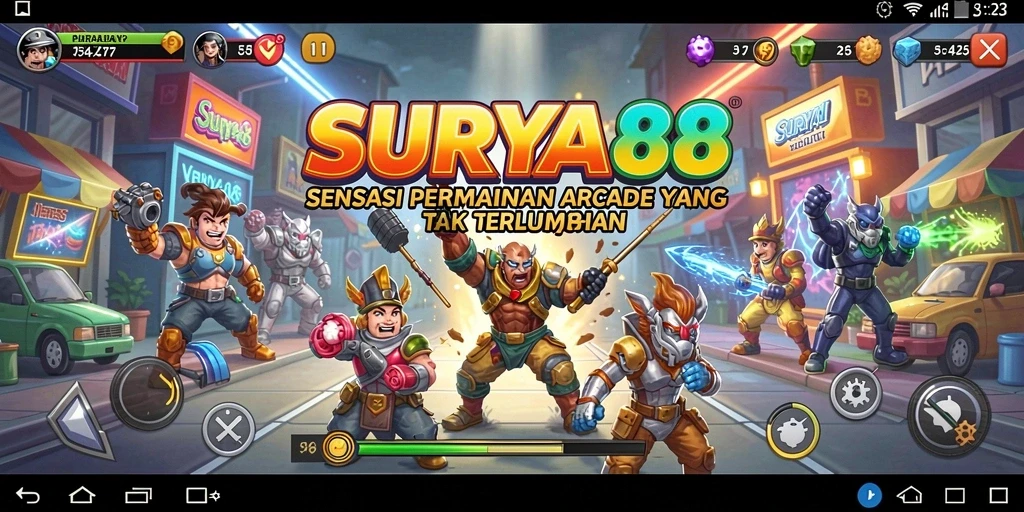 Tampilan gameplay <strong>SURYA88</strong> yang penuh aksi dan seru.