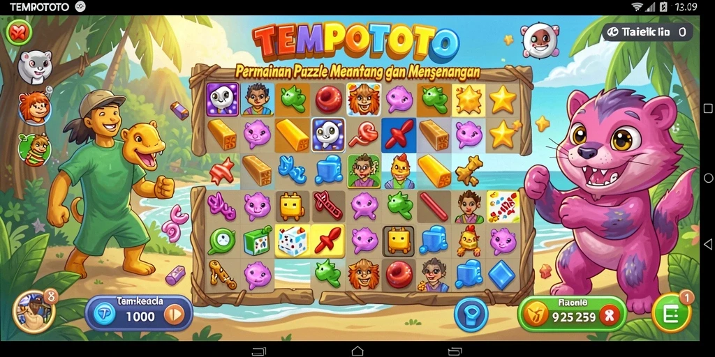 Screenshot TEMPOTOTO menunjukkan gameplay Puzzle yang menarik dan penuh tantangan.