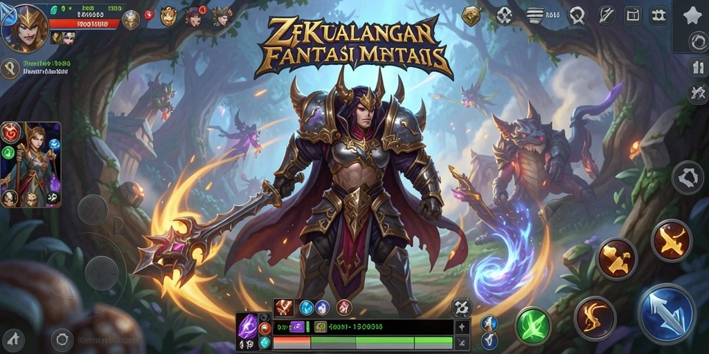 Screenshot ZK988 menunjukkan aksi seru dalam permainan RPG.